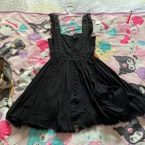 Whimsical fairy lace trim dress